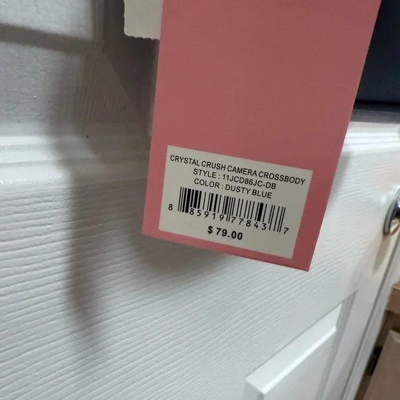 NWT Juicy Couture Crystal Crush Camera Dusty Blue Crossbody Bag - Picture 6 of 6